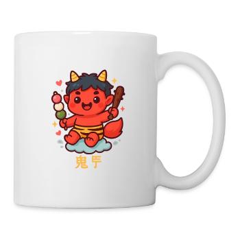 Süßer Oni mit Dango und Stock - Tasse - Weiß - Rechts