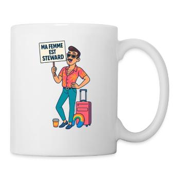 My wife is a steward - Mug - white - Right