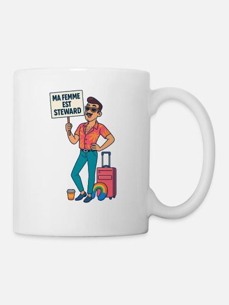 My wife is a steward - Mug - white
