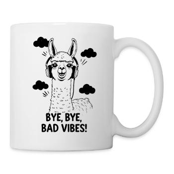 Llama Headphones Music Bye Bye Bad - Mug - white - Right