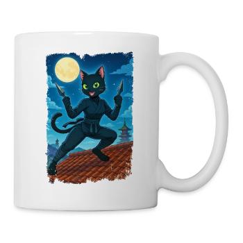 Moon Ninja Cat - Mug - white - Right