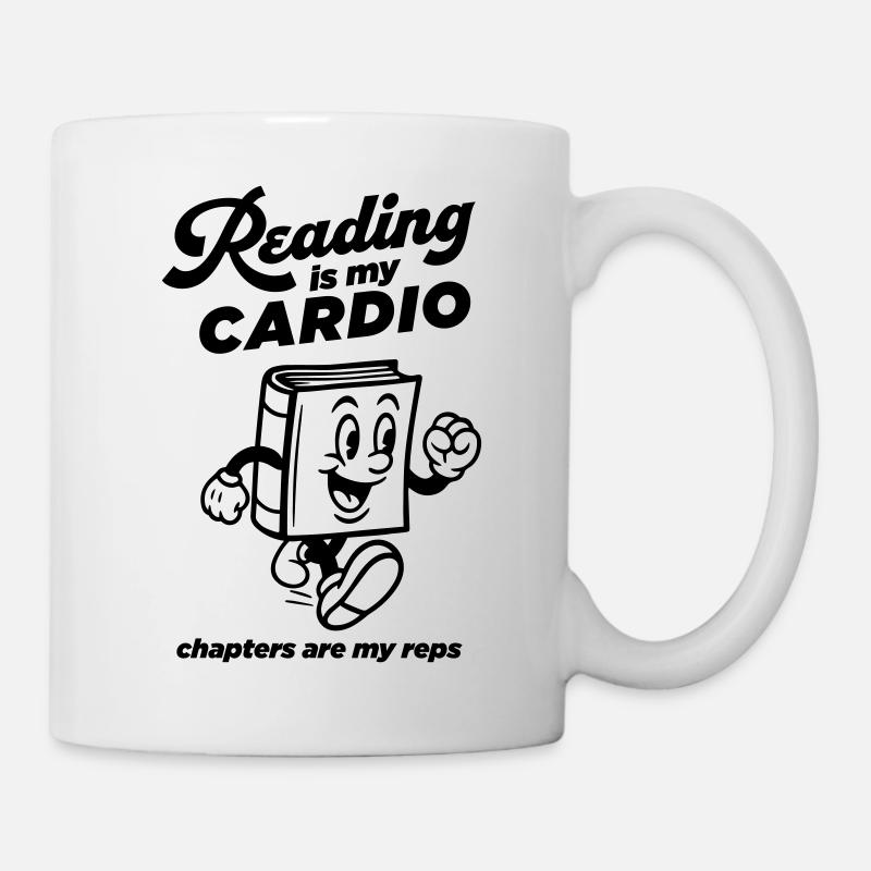 La lecture est mon cardio - Mug blanc - blanc