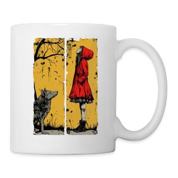 Rotkäppchen und der Wolf - Tasse - Weiß - Rechts
