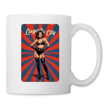 T-shirt pin-up lingerie and the city - Mug - white - Right