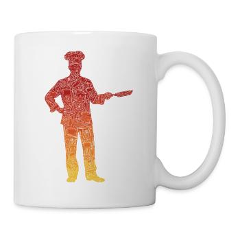 Kochen Design Koch Küche - Tasse - Weiß - Rechts