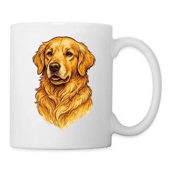 Golden Retriever Dog Portrait - Mug - white - Right