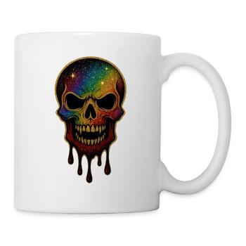 Halloween Totenschädel Galaxy Skull - Tasse - Weiß - Rechts