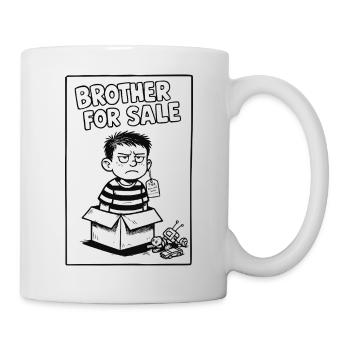 Bruder Chemise Brother à vendre drôle - Mug blanc - blanc - Droite