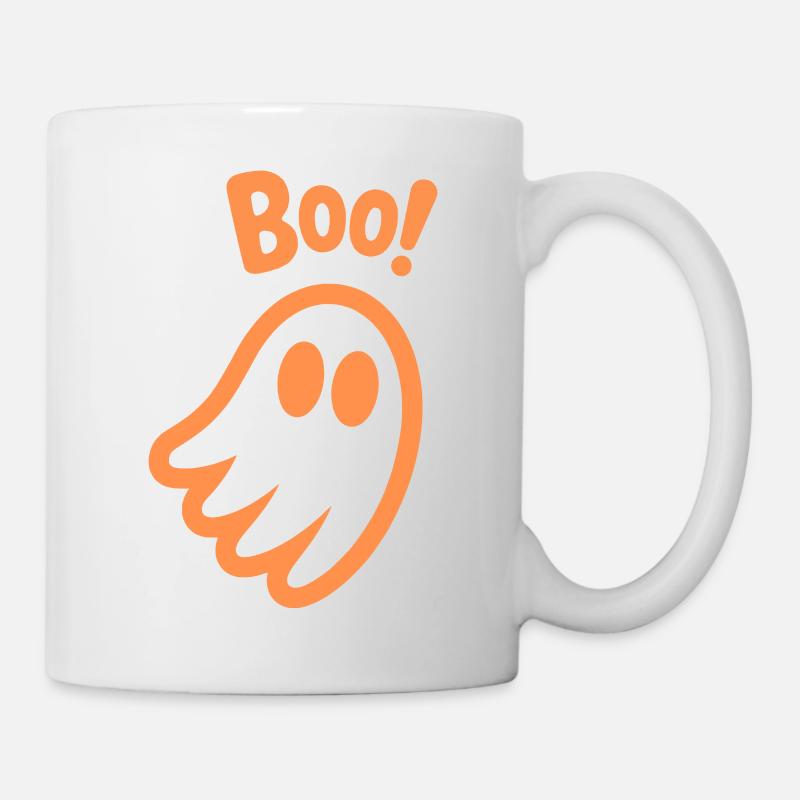 Buhruf! - Kinder süßer Geist Halloween Design - Tasse - Weiß