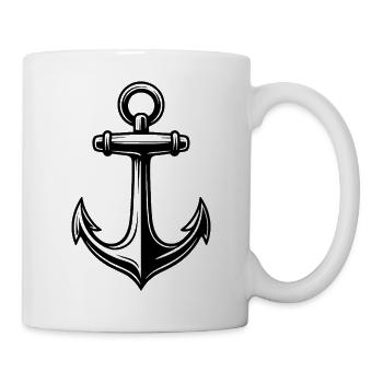 Anchor Lines Tattoo Style - Mug - white - Right