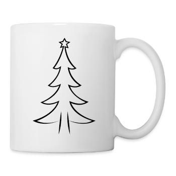 Minimalist Geometric Christmas Tree - Mug - white - Right