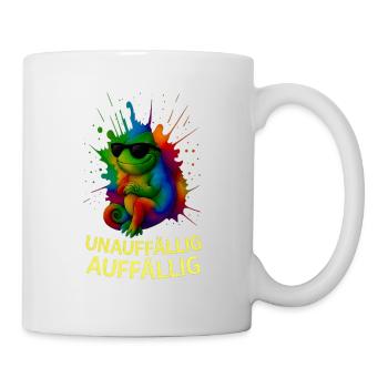 Caméléon arc-en-ciel avec style - Mug blanc - blanc - Droite