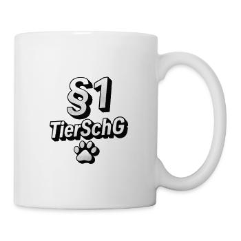 TierSchG Paw Logo §1 - Tasse - Weiß - Rechts