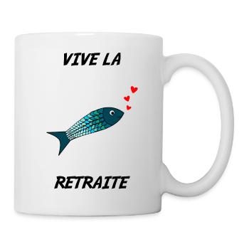 ANGELN. RUHESTAND. RUHESTAND. PENSIONIERT. FISCH - Tasse - Weiß - Rechts