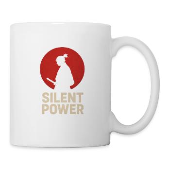 Silent Power with Katana - Mug - white - Right