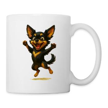 Chien de dessin animé Chihuahua joyeux - Mug blanc - blanc - Droite