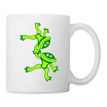 3 Frosch Freunde Team Turm Artisten Crew Zirkus - Tasse - Weiß - Rechts
