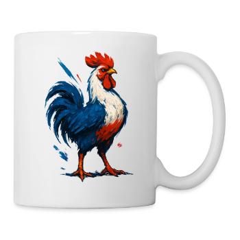 Coq flamboyant bleu blanc rouge - France Patriote - Mug blanc - blanc - Droite