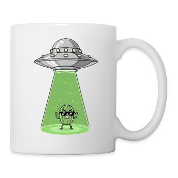 Cactus Alien in UFO Light - Mug - white - Right