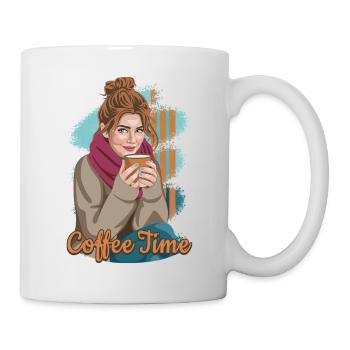 Zeit für den Kaffee - Tasse - Weiß - Rechts