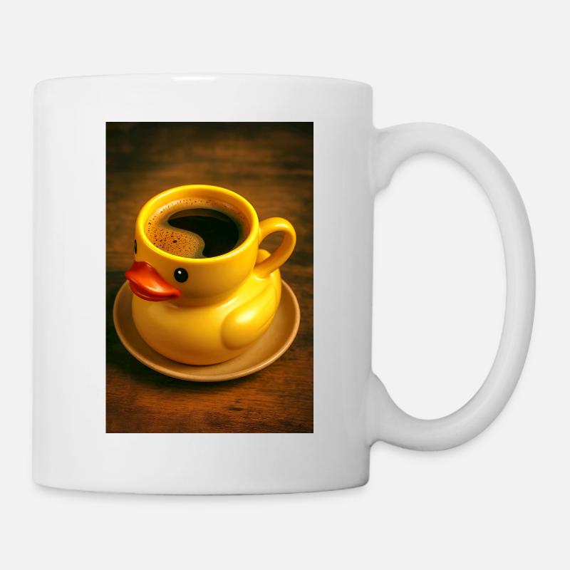 Bath duck as a coffee cup - Mug - white