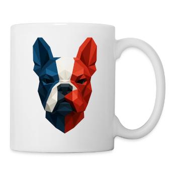 French Bulldog Blue White Red - Mug - white - Right