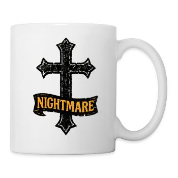 Terrifying Cross with Nightmare for Halloween - Mug - white - Right