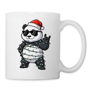 Cute Panda Santa Claus String Lights Cartoon - Mug - white - Right