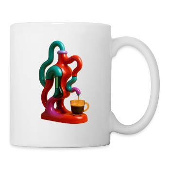 Kaffeefluss im Farbenspiel - Tasse - Weiß - Rechts