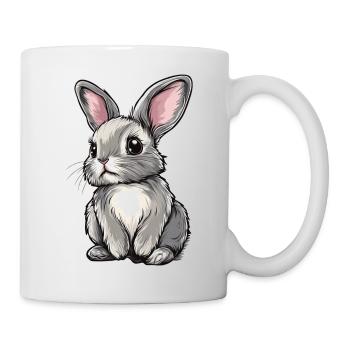 Hase - Tasse - Weiß - Rechts