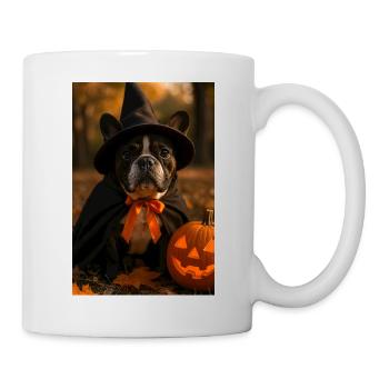 Halloween Dog in Witch Costume - Mug - white - Right