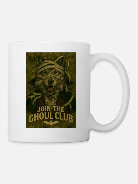 Ghoul Club Dog with Bandages - Mug - white