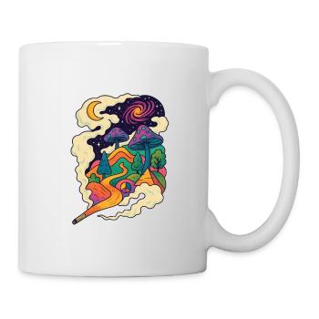 Psychedelische Pilzlandschaft Pfad - Tasse - Weiß - Rechts