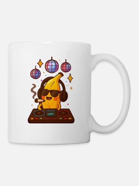 Bananen-DJ smokt Banana 🍌 - Tasse - Weiß