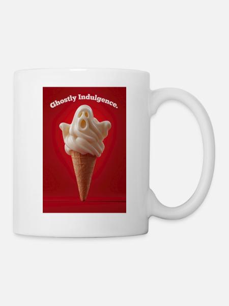 Geisterhaftes Genuss-Eis - Tasse - Weiß