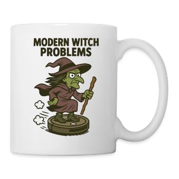 Problèmes de sorcière modernes - Conception de sorcière amusante - Mug blanc - blanc - Droite