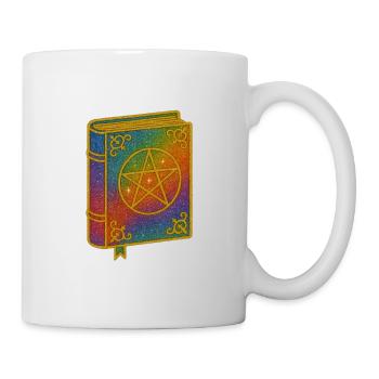 Witch Book | Star Book with Pentagram - Mug - white - Right