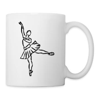 Ballettmädchen Skizze - Tasse - Weiß - Rechts