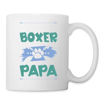 boxer hunde papa - Tasse - Weiß - Rechts