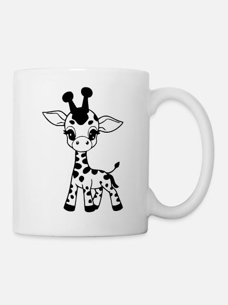 Giraffe Giraffenbaby - Tasse - Weiß