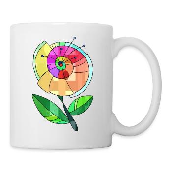 Fleur - Mug blanc - blanc - Droite