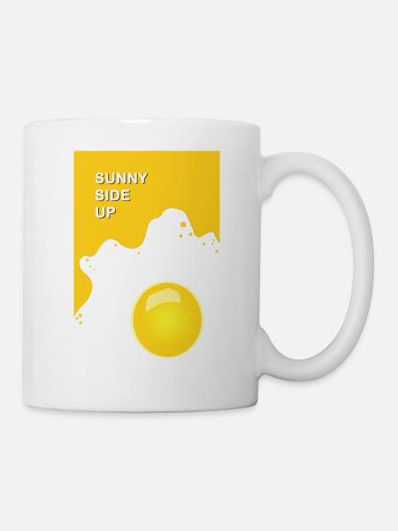 Sunny Side Up – Gute Laune zum Frühstück - Tasse - Weiß