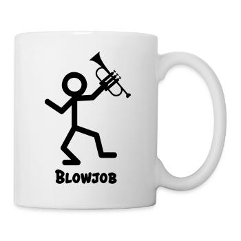 Blasintrument Trompete - Tasse - Weiß - Rechts