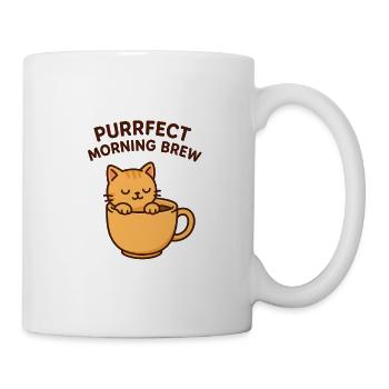 purrfect morning brew - Tasse - Weiß - Rechts