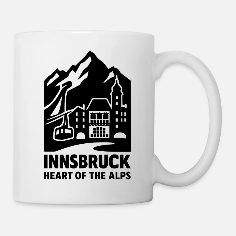 Innsbruck Herz der Alpen - Tasse - Weiß