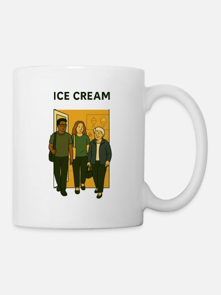 on the road with grandma - Mug - white