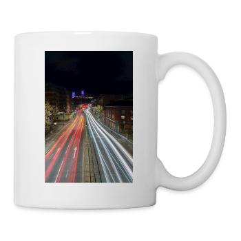 Light Trails leading up to Lincoln cathedral - Mug - white - Right