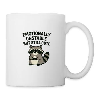 Emotional raccoon cute chaotic funny - Mug - white - Right