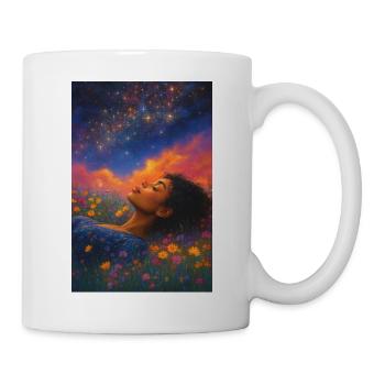 Moon star in the flower field - Mug - white - Right