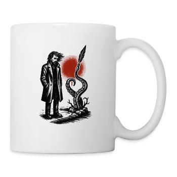 Noir Lovecraft und der Tentakel - Tasse - Weiß - Rechts